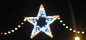 Luminarie - stella luminosa cinque punte con led bianco e led bianco caldo